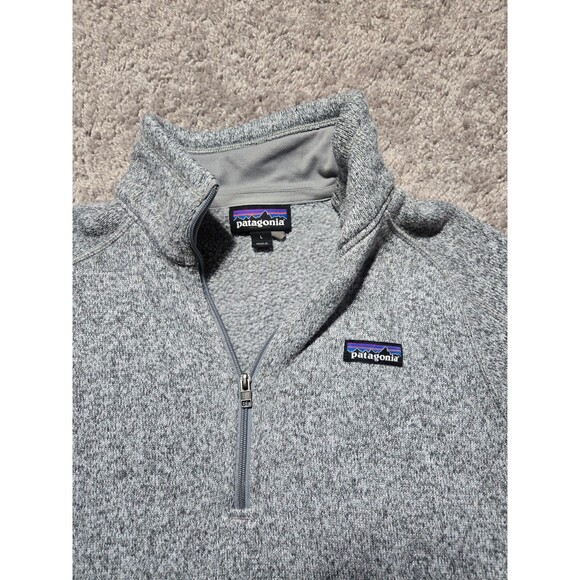 Patagonia Better Sweater 1/4 Zip Pullover Gray Women's size Large - Picture 3 of 5